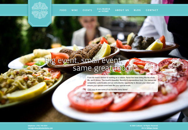 Creative ideas and examples of creating web pages for a restaurant