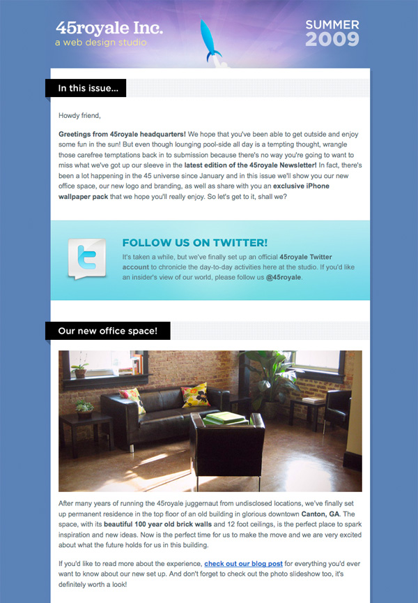 Design and layout of newsletters