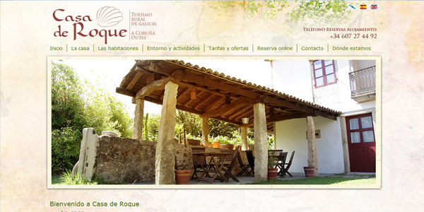 Portfolio of works of design, creation and programming of web pages for rural houses, rural hotels and rural tourism