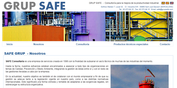Group SAFE: Portfolio of design, creation and programming of web pages for small businesses, SMEs and freelancers